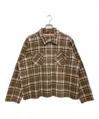 Stockholm Surfboard Clubストックホルム サーフボード クラブ）の古着「チェックシャツ」｜ベージュ