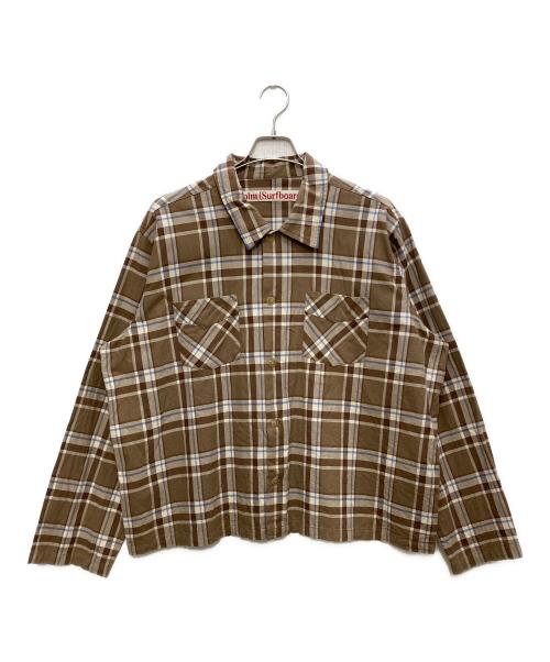 Stockholm Surfboard Club（ストックホルム サーフボード クラブ）Stockholm Surfboard Club (ストックホルム サーフボード クラブ) チェックシャツ ベージュ サイズ:Ⅿの古着・服飾アイテム