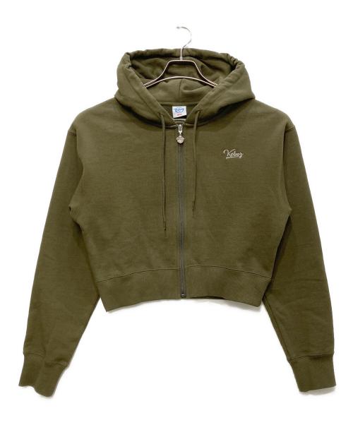 KEBOZ（ケボズ）KEBOZ (ケボズ) ショートパーカー オリーブ サイズ:Mediumの古着・服飾アイテム