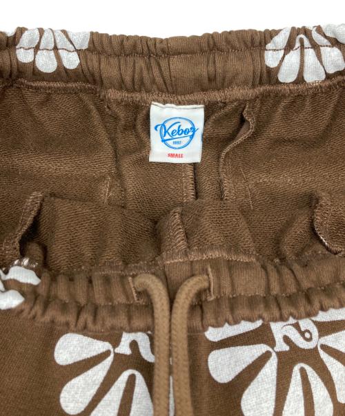 KEBOZ（ケボズ）KEBOZ (ケボズ) プリントスウェットパンツ ブラウン サイズ:Ｓの古着・服飾アイテム