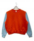 KEBOZケボズ）の古着「バイカラースウェット」｜オレンジ×ブルー