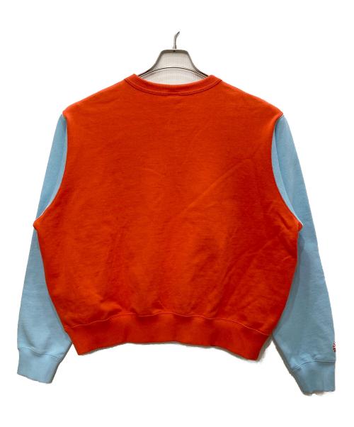 KEBOZ（ケボズ）KEBOZ (ケボズ) バイカラースウェット オレンジ×ブルー サイズ:Ｍの古着・服飾アイテム