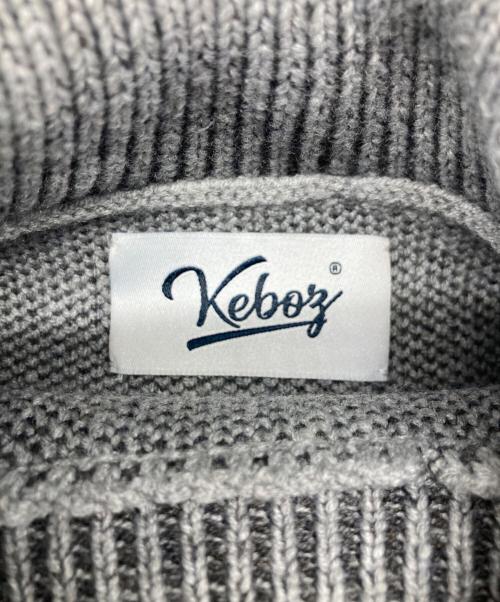 KEBOZ（ケボズ）KEBOZ (ケボズ) BLOOM LOGO KNIT/ブルーム　ロゴ　ニット グレー サイズ:Ｆの古着・服飾アイテム