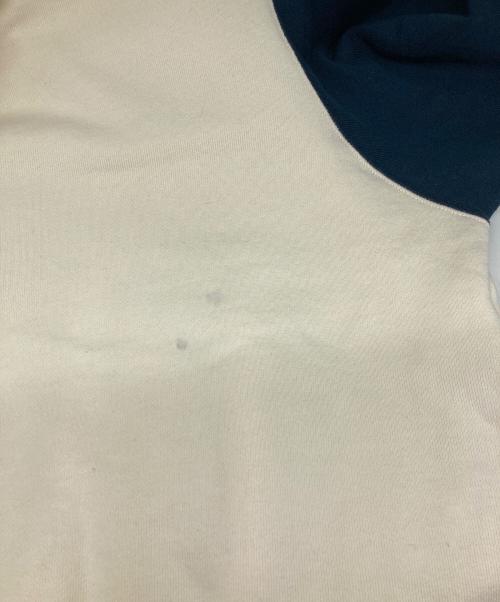 KEBOZ（ケボズ）KEBOZ (ケボズ) バイカラースウェット ホワイト×ネイビー サイズ:Ｍの古着・服飾アイテム