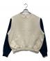 KEBOZ（ケボズ）の古着「バイカラースウェット」｜ホワイト×ネイビー