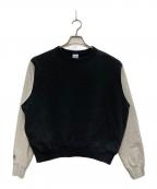 KEBOZケボズ）の古着「バイカラースウェット」｜ブラック