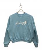 KEBOZケボズ）の古着「プリントスウェット」｜ブルー