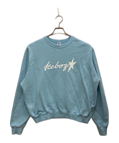 KEBOZ（ケボズ）KEBOZ (ケボズ) プリントスウェット ブルー サイズ:Ｍの古着・服飾アイテム