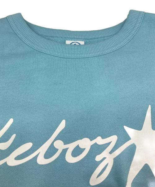 KEBOZ（ケボズ）KEBOZ (ケボズ) プリントスウェット ブルー サイズ:Ｍの古着・服飾アイテム