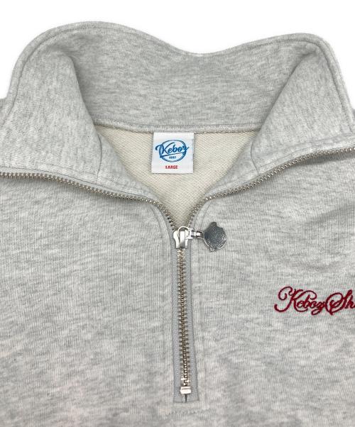 KEBOZ（ケボズ）KEBOZ (ケボズ) ハーフジップスウェット グレー サイズ:Ｌの古着・服飾アイテム