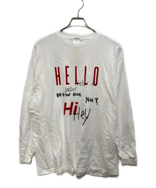 Whim Gazette（ウィムガゼット）Whim Gazette (ウィムガゼット) ロゴロングスリーブTシャツ ホワイト サイズ:free 未使用品の古着・服飾アイテム