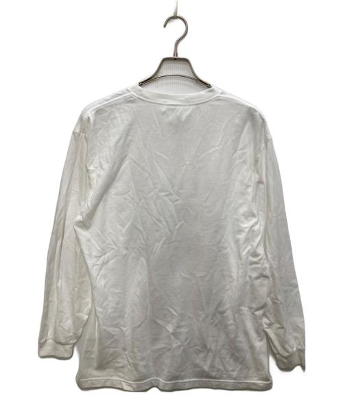 Whim Gazette（ウィムガゼット）Whim Gazette (ウィムガゼット) ロゴロングスリーブTシャツ ホワイト サイズ:free 未使用品の古着・服飾アイテム