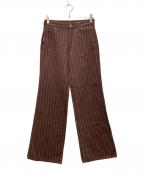 DIESELディーゼル）の古着「ストライプパンツ」｜ブラウン
