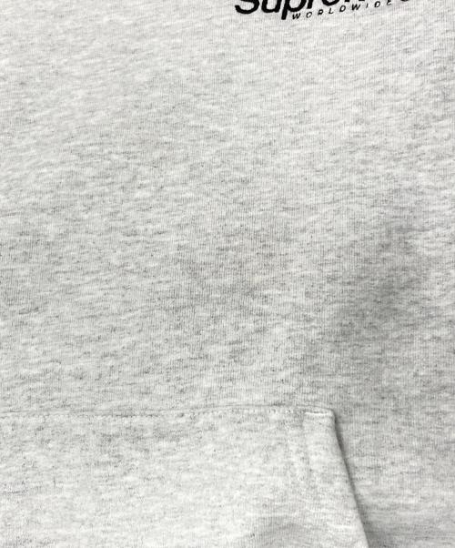 SUPREME（シュプリーム）SUPREME (シュプリーム) Worldwide Hooded Sweatshirt/ワールドワイド　フーデッド　スウェットシャツ グレー サイズ:Ｓの古着・服飾アイテム