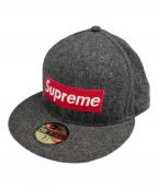 SUPREME×New Eraシュプリーム×ニューエラ）の古着「Woolrich Box Logo New Era Cap」｜グレー