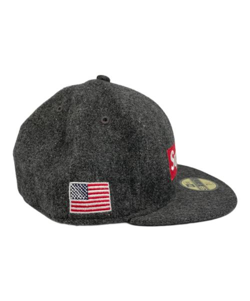 SUPREME（シュプリーム）SUPREME (シュプリーム) New Era (ニューエラ) Woolrich Box Logo New Era Cap グレー サイズ:7 3/8 58.7cmの古着・服飾アイテム