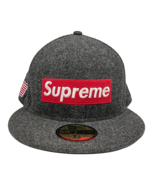 SUPREME（シュプリーム）SUPREME (シュプリーム) New Era (ニューエラ) Woolrich Box Logo New Era Cap グレー サイズ:7 3/8 58.7cmの古着・服飾アイテム