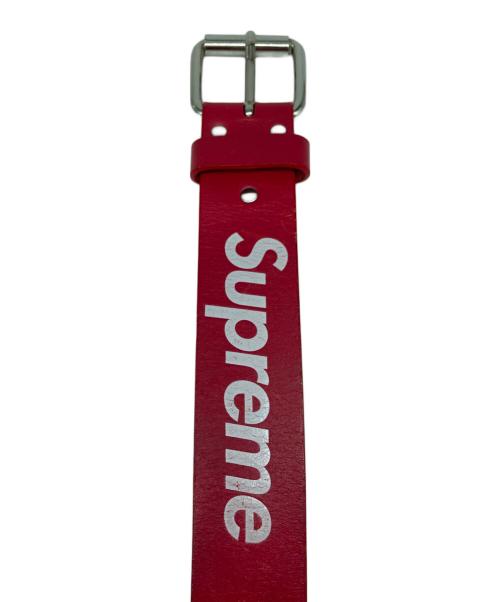 SUPREME（シュプリーム）SUPREME (シュプリーム) Repeat Leather Belt/リピート　レザー　ベルト レッド サイズ:SMの古着・服飾アイテム