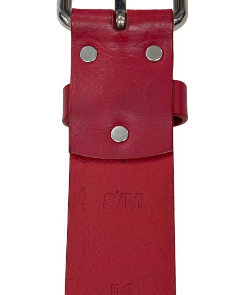 SUPREME（シュプリーム）SUPREME (シュプリーム) Repeat Leather Belt/リピート　レザー　ベルト レッド サイズ:SMの古着・服飾アイテム