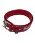 SUPREME（シュプリーム）の古着「Repeat Leather Belt/リピート　レザー　ベルト」｜レッド