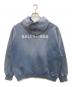 BALENCIAGA (バレンシアガ) BACK HOODIE ロゴプルオーバーパーカー ブルー サイズ:Ｍ：55000円