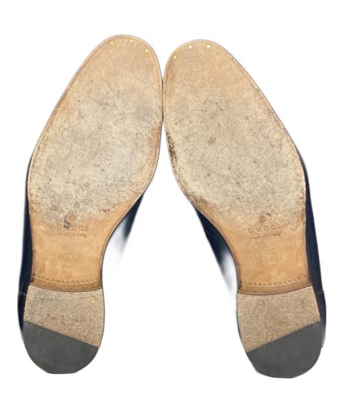 GUCCI（グッチ）GUCCI (グッチ) ヨルダーン ホースビット ローファー ネイビー サイズ:6 1/2の古着・服飾アイテム