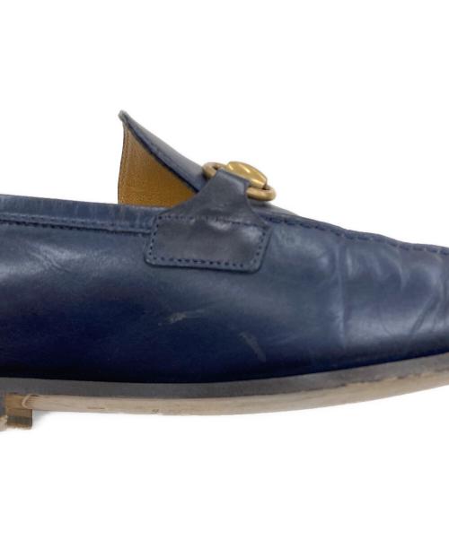 GUCCI（グッチ）GUCCI (グッチ) ヨルダーン ホースビット ローファー ネイビー サイズ:6 1/2の古着・服飾アイテム