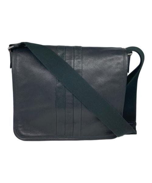 BALLY（バリー）BALLY (バリー) スクエアレザーショルダーバッグ ブラックの古着・服飾アイテム