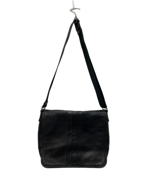 BALLY（バリー）BALLY (バリー) スクエアレザーショルダーバッグ ブラックの古着・服飾アイテム