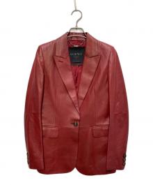 LOEWE（ロエベ）の古着「オールドレザーテーラードジャケット」｜レッド