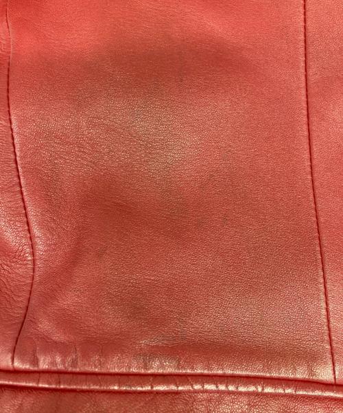 LOEWE（ロエベ）LOEWE (ロエベ) オールドレザーテーラードジャケット レッド サイズ:36の古着・服飾アイテム