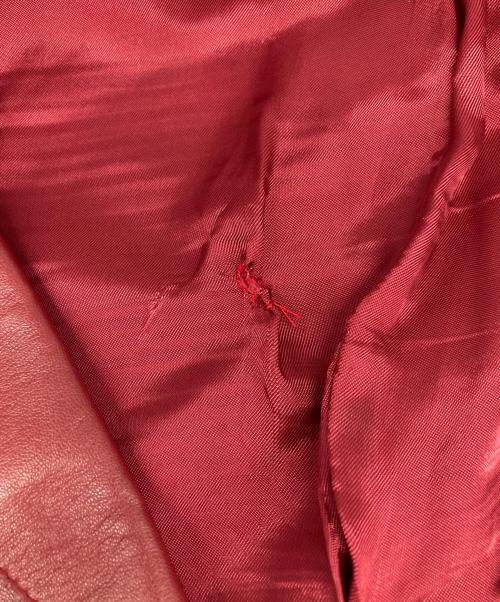 LOEWE（ロエベ）LOEWE (ロエベ) オールドレザーテーラードジャケット レッド サイズ:36の古着・服飾アイテム