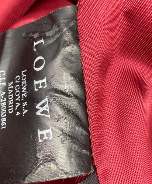 LOEWE（ロエベ）LOEWE (ロエベ) オールドレザーテーラードジャケット レッド サイズ:36の古着・服飾アイテム