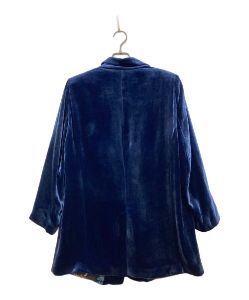 ETRO（エトロ）ETRO (エトロ) オールドベロアテーラードジャケット ネイビー サイズ:46の古着・服飾アイテム