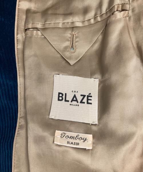 BLAZE MILANO（ブレーズ ミラノ）BLAZE MILANO (ブレーズ ミラノ) コーデュロイテーラードジャケット ネイビー サイズ:3の古着・服飾アイテム