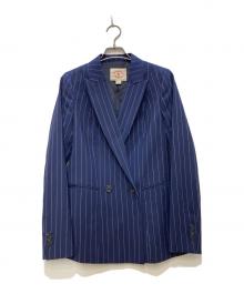 BROOKS BROTHERS Red Fleece（ブルックスブラザーズレッドフリース）の古着「ダブルストライプテーラードジャケット」｜ネイビー