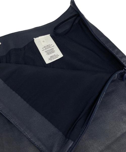 THE ROW（ザ ロウ）THE ROW (ザ ロウ) レザースカート ネイビー サイズ:10の古着・服飾アイテム