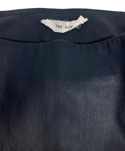 THE ROW（ザ ロウ）THE ROW (ザ ロウ) レザースカート ネイビー サイズ:10の古着・服飾アイテム