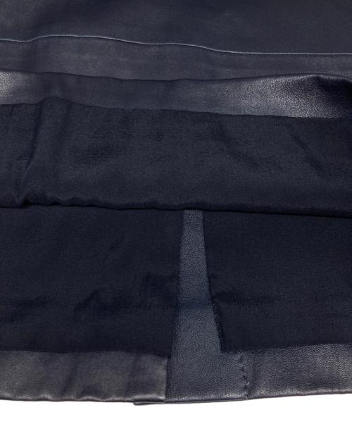 THE ROW（ザ ロウ）THE ROW (ザ ロウ) レザースカート ネイビー サイズ:10の古着・服飾アイテム