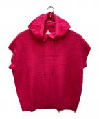 HERMESエルメス）の古着「LOUNGEWEAR VOYAGE ノースリーブニットパーカー」｜ピンク