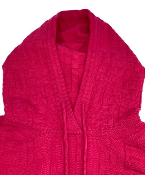HERMES（エルメス）HERMES (エルメス) LOUNGEWEAR VOYAGE ノースリーブニットパーカー ピンク サイズ:44の古着・服飾アイテム