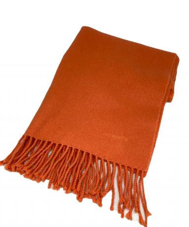 中古・古着通販】HERMES (エルメス) カシミヤマフラー オレンジ