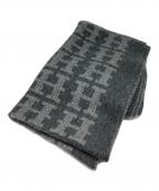 HERMESエルメス）の古着「Hロゴカシミヤマフラー」｜グレー