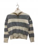 AMI Alexandre Mattiussiアミアレクサンドルマテュッシ）の古着「ボーダーニット」｜ホワイト