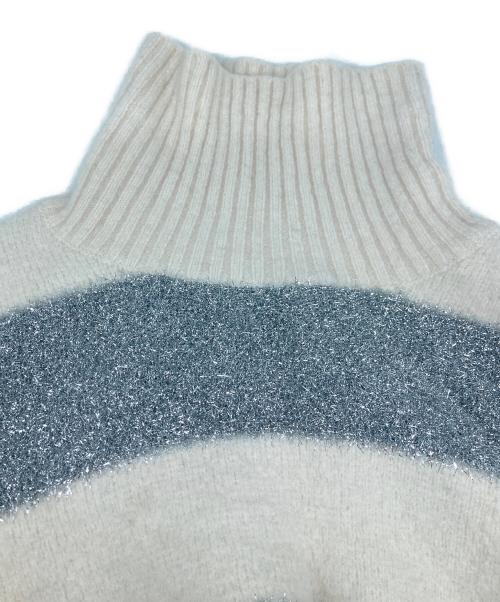 AMI Alexandre Mattiussi（アミアレクサンドルマテュッシ）AMI Alexandre Mattiussi (アミアレクサンドルマテュッシ) ボーダーニット ホワイト サイズ:ＸＳの古着・服飾アイテム