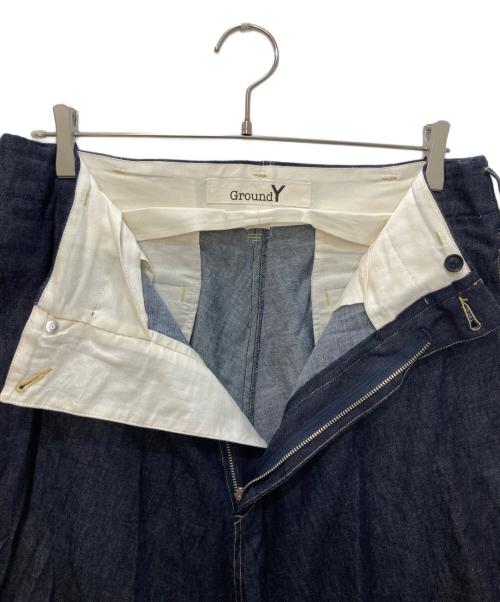 GROUND Y（グラウンドワイ）GROUND Y (グラウンドワイ) Denim Big sarouel pants/デニム ビッグ サルエル パンツ インディゴ サイズ:3の古着・服飾アイテム