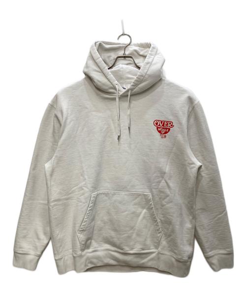 overprint（オーバープリント）overprint (オーバープリント) プルオーバーパーカー ホワイト サイズ:ＸＬの古着・服飾アイテム