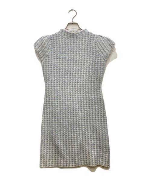 eimy istoire（エイミーイストワール）eimy istoire (エイミーイストワール) ニットワンピース ブルー×ホワイト サイズ:free 未使用品の古着・服飾アイテム