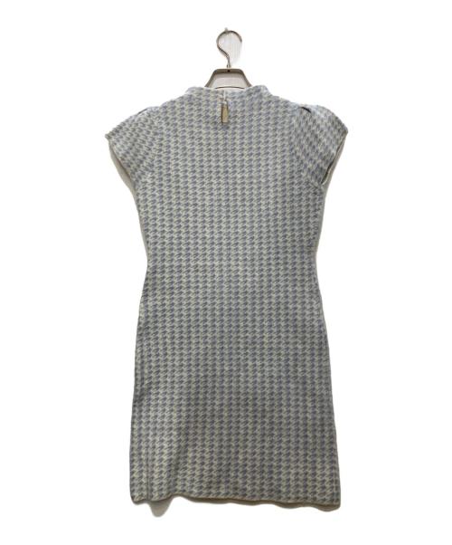 eimy istoire（エイミーイストワール）eimy istoire (エイミーイストワール) ニットワンピース ブルー×ホワイト サイズ:free 未使用品の古着・服飾アイテム