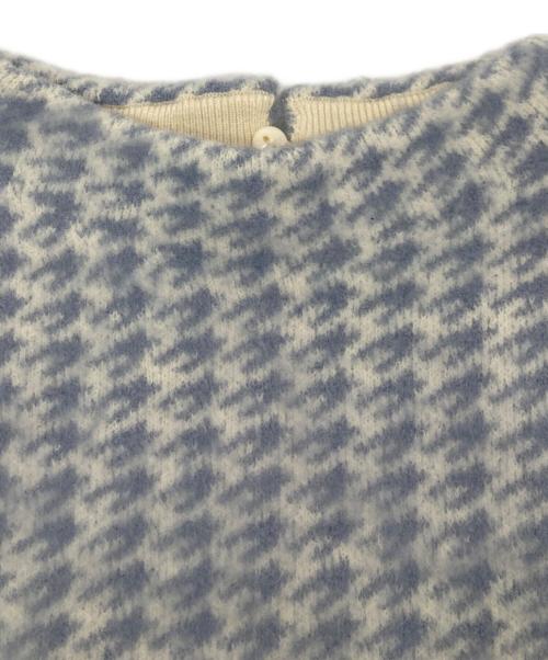 eimy istoire（エイミーイストワール）eimy istoire (エイミーイストワール) ニットワンピース ブルー×ホワイト サイズ:free 未使用品の古着・服飾アイテム